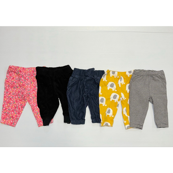 Lot of 5 Baby Girl Pants Bottoms Clothing Bundle 3 months Carters - Picture 5 of 11